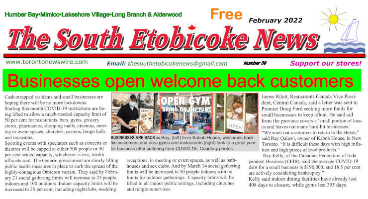 South Etobicoke News – February 2022